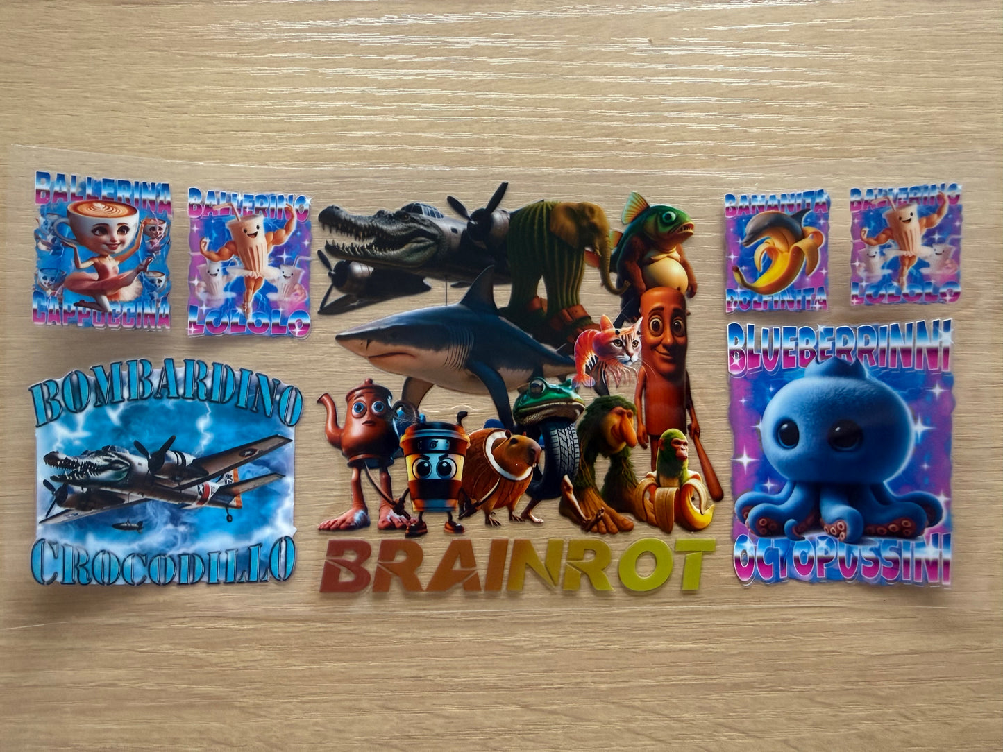 Stitch/Bluey/Peppa/Brain Rot wrap designs