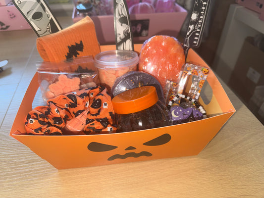Orange bath & body basket